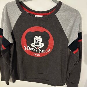 Disney Mickey Mouse Club Sweatshirt - Gray and Red